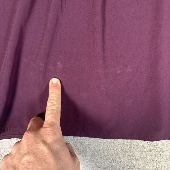 Calvin Klein‎ Women’s Plus Size 2X  Long Sleeve Semi Sheer Blouse Plum Purple - Picture 4 of 12